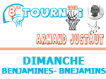 Tournoi Armand JUSTAUT - Journ&eacute;e du Dimanche Benjamines - Benjamins