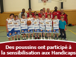 Des poussins ont participé à la sensibilisation aux Handicaps Des poussins ont participé à la sensibilisation aux Handicaps